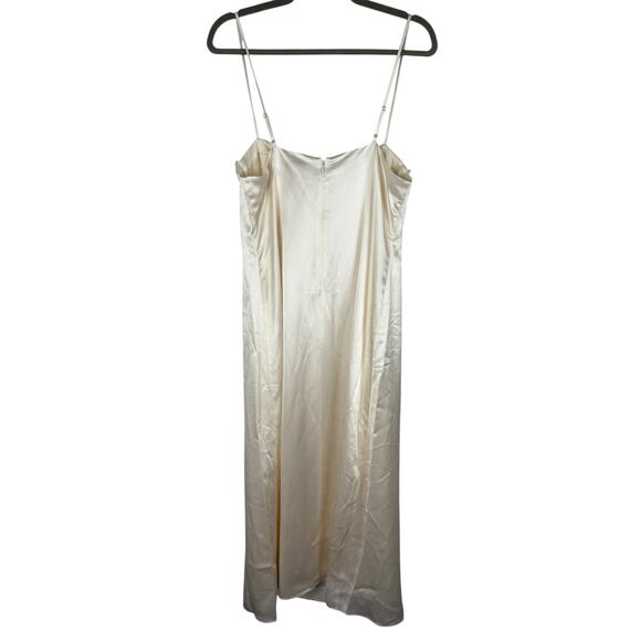 CAMI NYC Dorthea Midi Dress Satin Pearl Embellished Party Wedding Classy Sz 10 - Picture 10 of 12